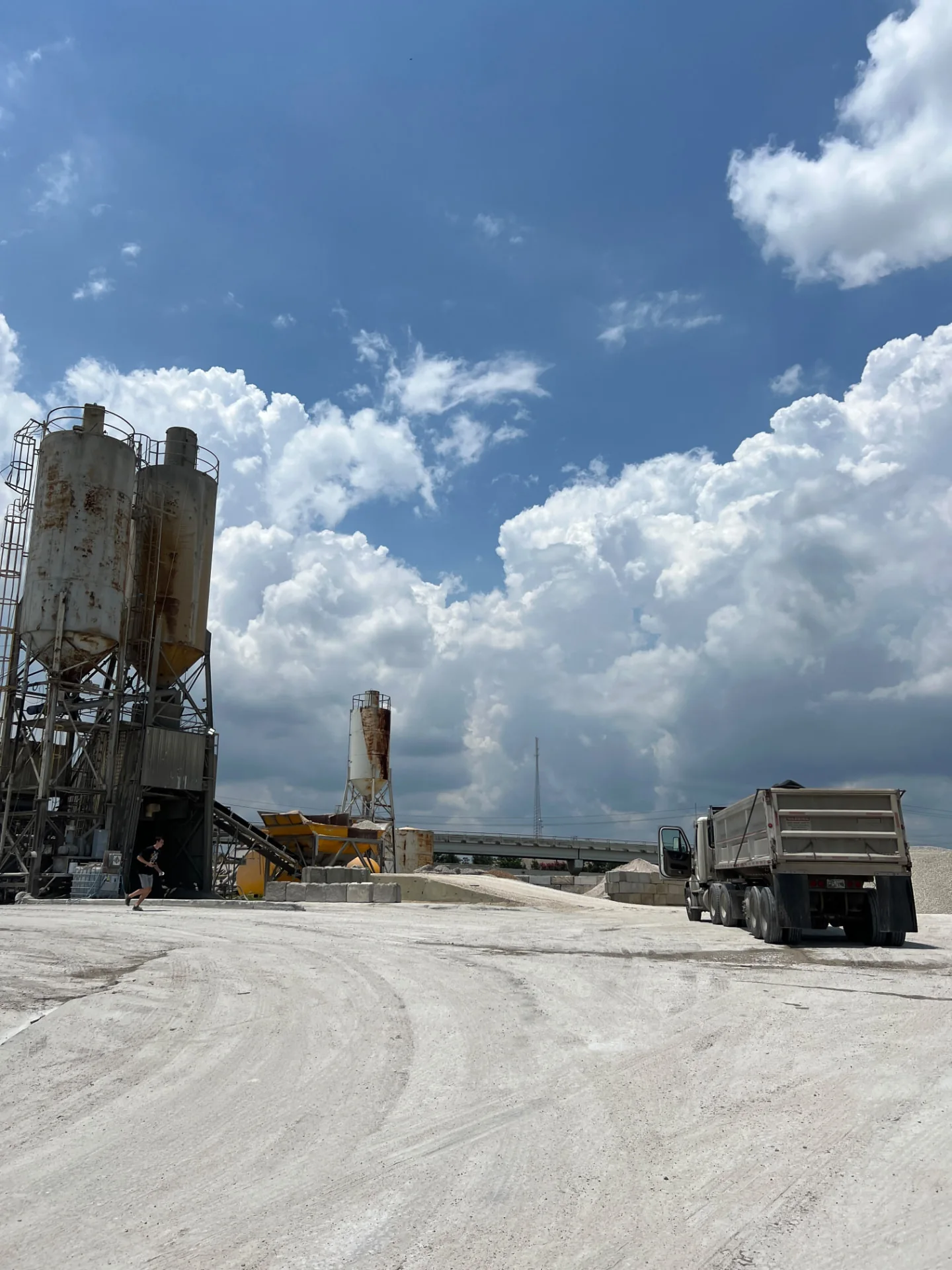 Valley Us dump truck at an industrial site